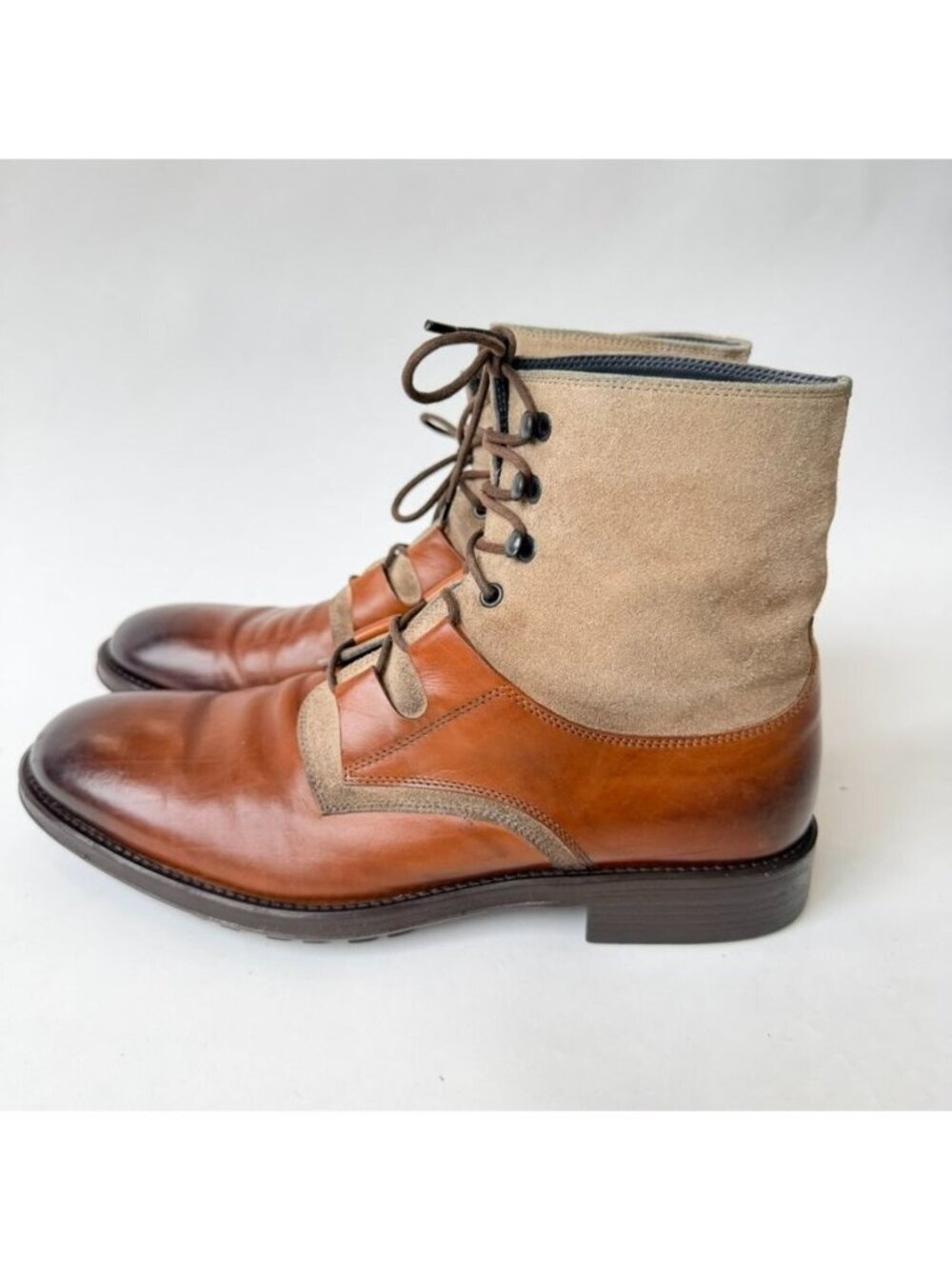To Boot New York Blake Burnished Leather Suede Men's Dress Boots Size 9.5